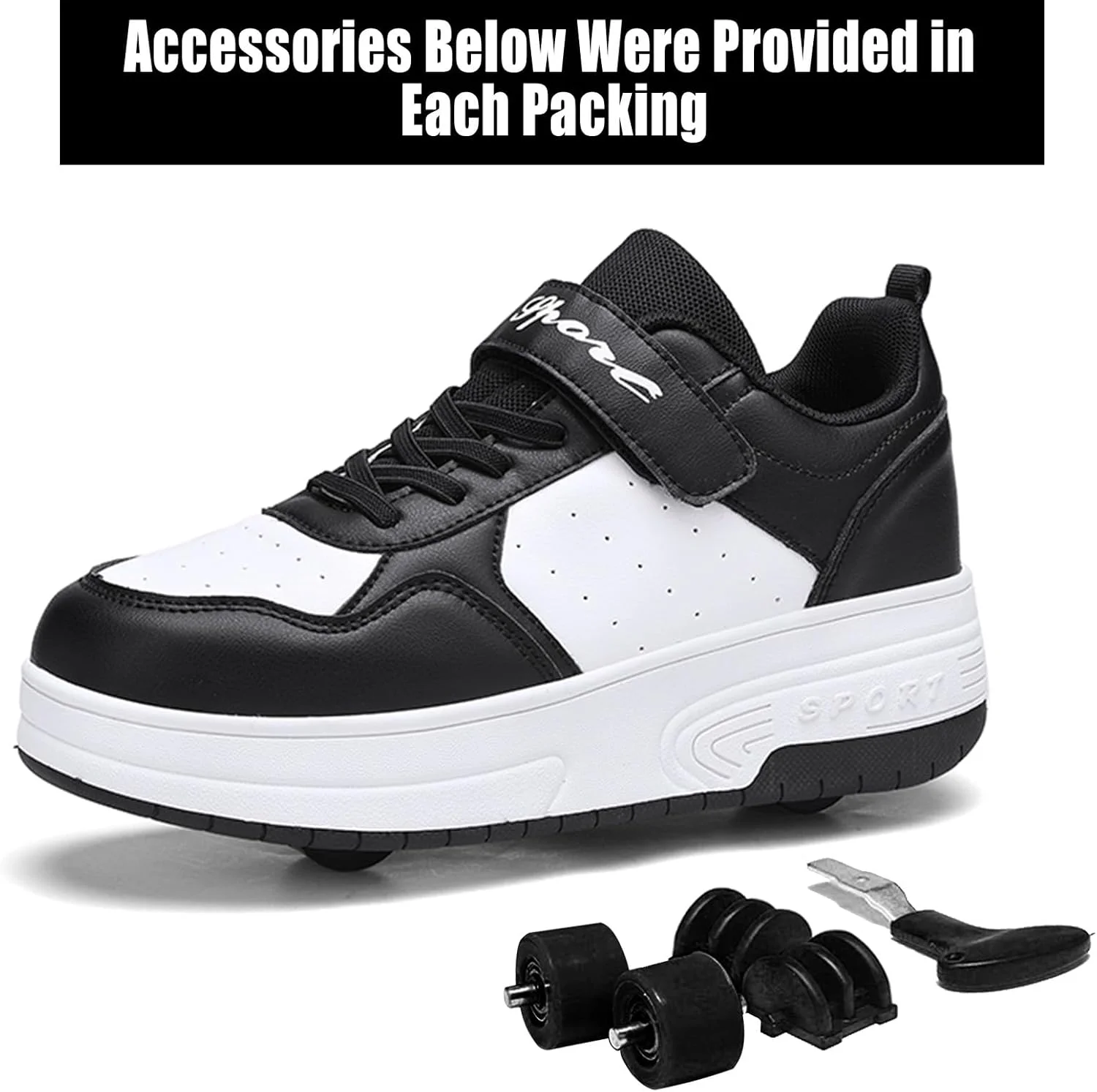 کفش های چرخدار HOVERKICKES برای دختران، کفش های بچه گانه با چرخ، کفش های اسکیت غلتکی با چرخ های جداشدنی برای پسران