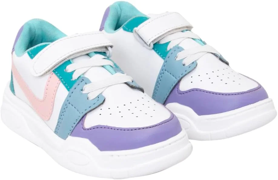 کفش کتانی روزمره دخترانه هاپ اسکاچ مدل Synthetic and PU Solid به رنگ سفید