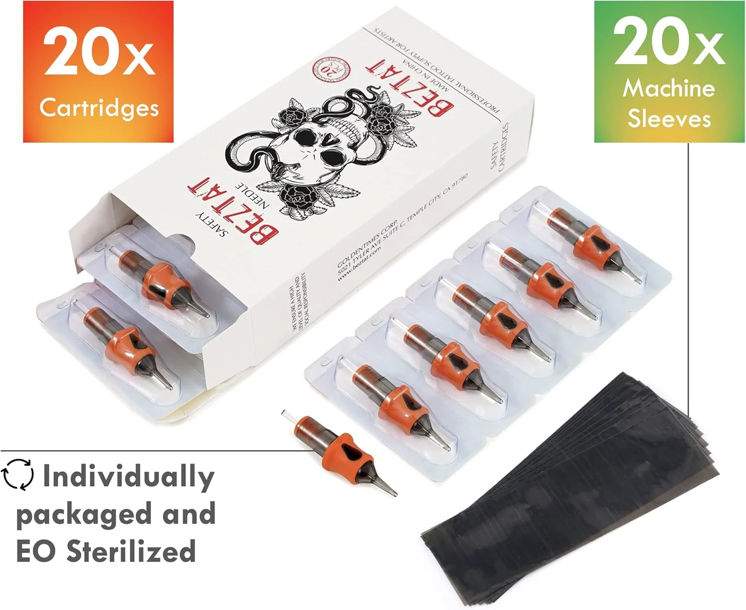 کارتریج سوزن تاتو حرفه ای فوق العاده ممتاز BEZTAT به همراه گریپ و روکش های دستگاه شماره 12 مگنوم منحنی بسته 20 عددی (1211CM) کارتریج سوزن تاتو حرفه ای فوق العاده ممتاز BEZTAT به همراه گریپ و روکش های دستگاه شماره 12 مگنوم منحنی بسته 20 عددی (1211CM)