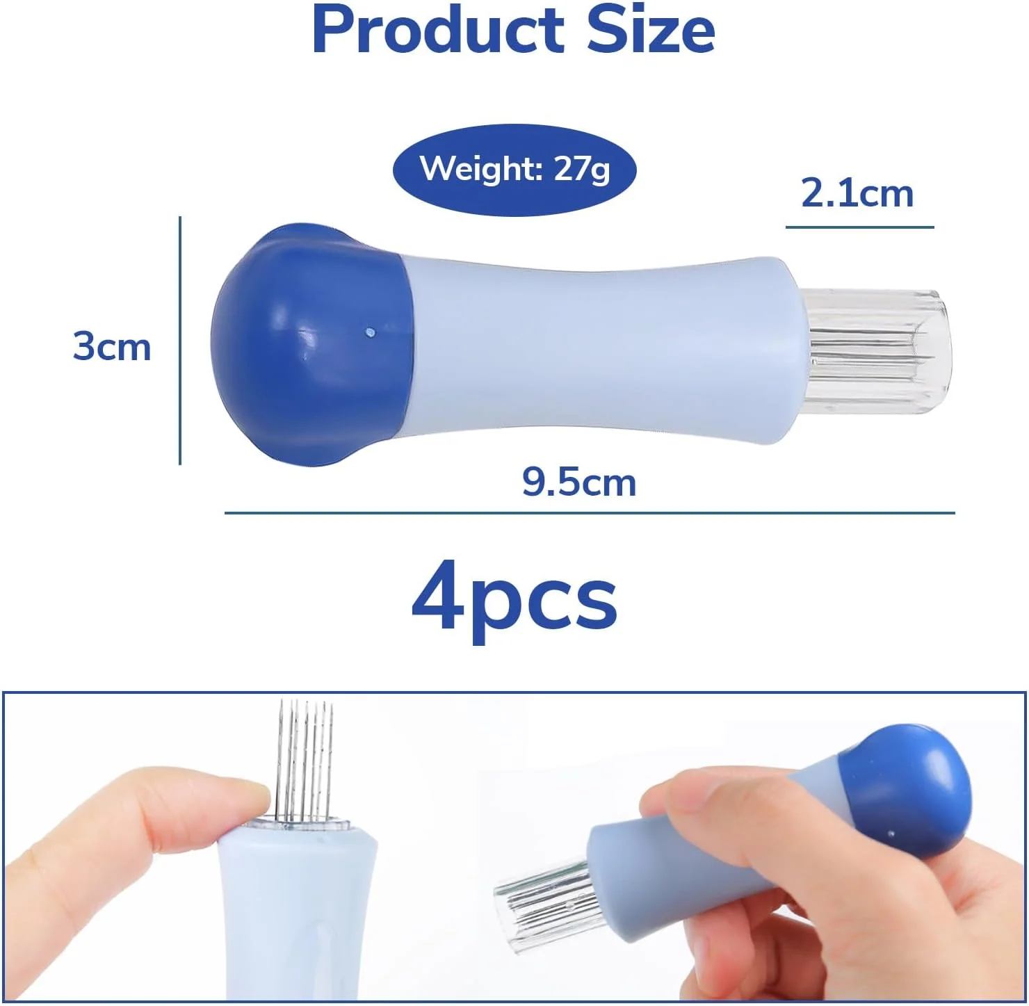 ست سوزن پانچ Buaak، 4 عدد ابزار سوزن نمدی با 7 سوزن خاردار، پشم نمدی برای مبتدیان و علاقه مندان به صنایع دستی، ابزار پانچ نمدی برای ساخت تکه دوزی های DIY و حیوانات نمدی ست سوزن پانچ Buaak، 4 عدد ابزار سوزن نمدی با 7 سوزن خاردار، پشم نمدی برای مبتدیان و علاقه مندان به صنایع دستی، ابزار پانچ نمدی برای ساخت تکه دوزی های DIY و حیوانات نمدی