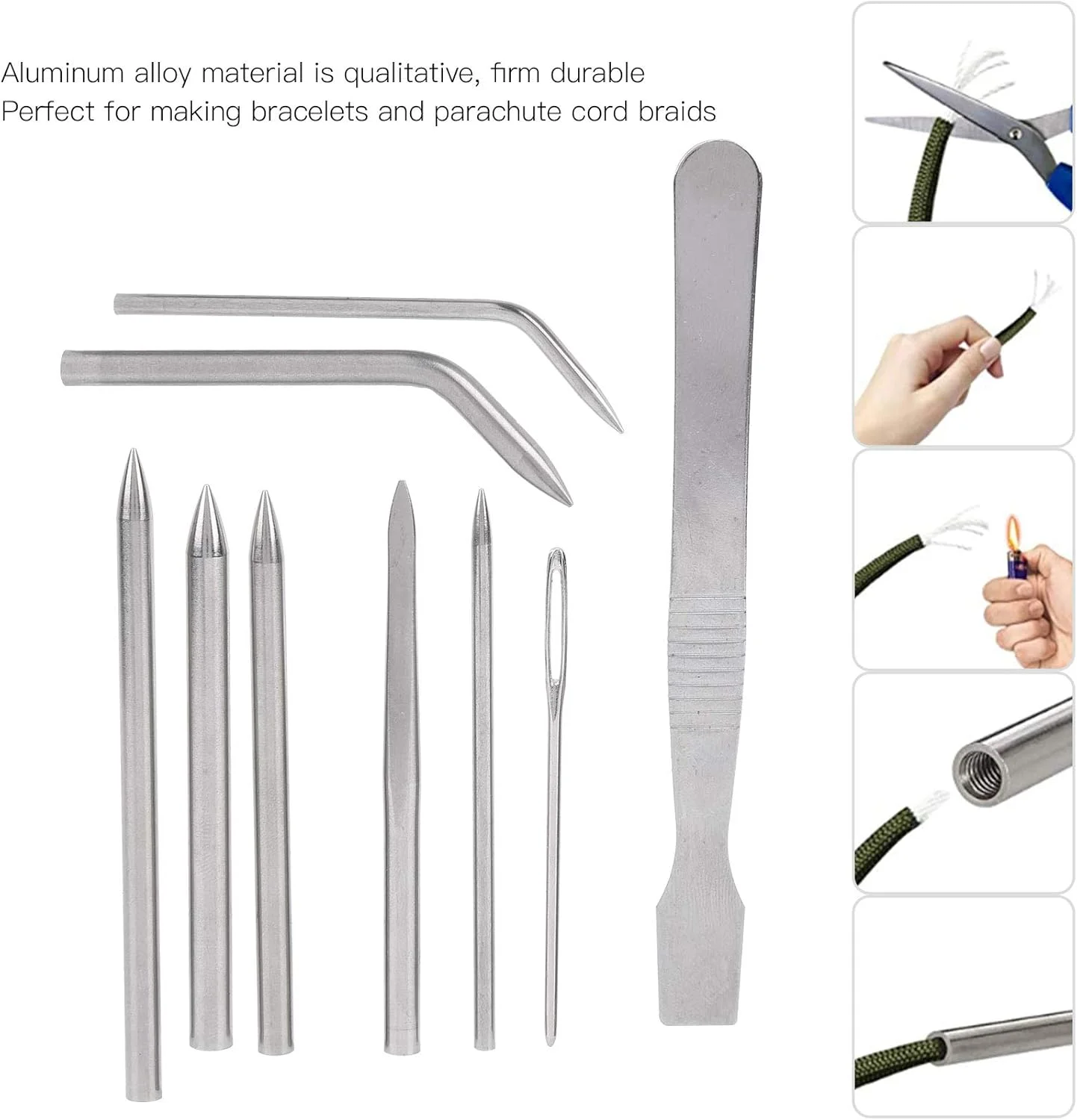 سوزن پاراکورد BTER، ست بافتنی سوزن پاراکورد استیل ضد زنگ، کاربردی و مناسب برای دستبندهای DIY سوزن پاراکورد BTER، ست بافتنی سوزن پاراکورد استیل ضد زنگ، کاربردی و مناسب برای دستبندهای DIY