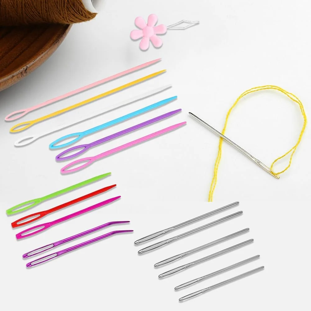 سوزنهای گلدوزی مهرهدوزی چشم بزرگ CABODYALS، سوزنهای چشم بزرگ، ست سوزن بافتنی آلومینیومی تیز، سوزنهای لحافدوزی مهره پلاستیکی، ستهای نخکش برای دوخت، ساخت ژاکت، بافتنی، کاردستی DIY سوزنهای گلدوزی مهرهدوزی چشم بزرگ CABODYALS، سوزنهای چشم بزرگ، ست سوزن بافتنی آلومینیومی تیز، سوزنهای لحافدوزی مهره پلاستیکی، ستهای نخکش برای دوخت، ساخت ژاکت، بافتنی، کاردستی DIY