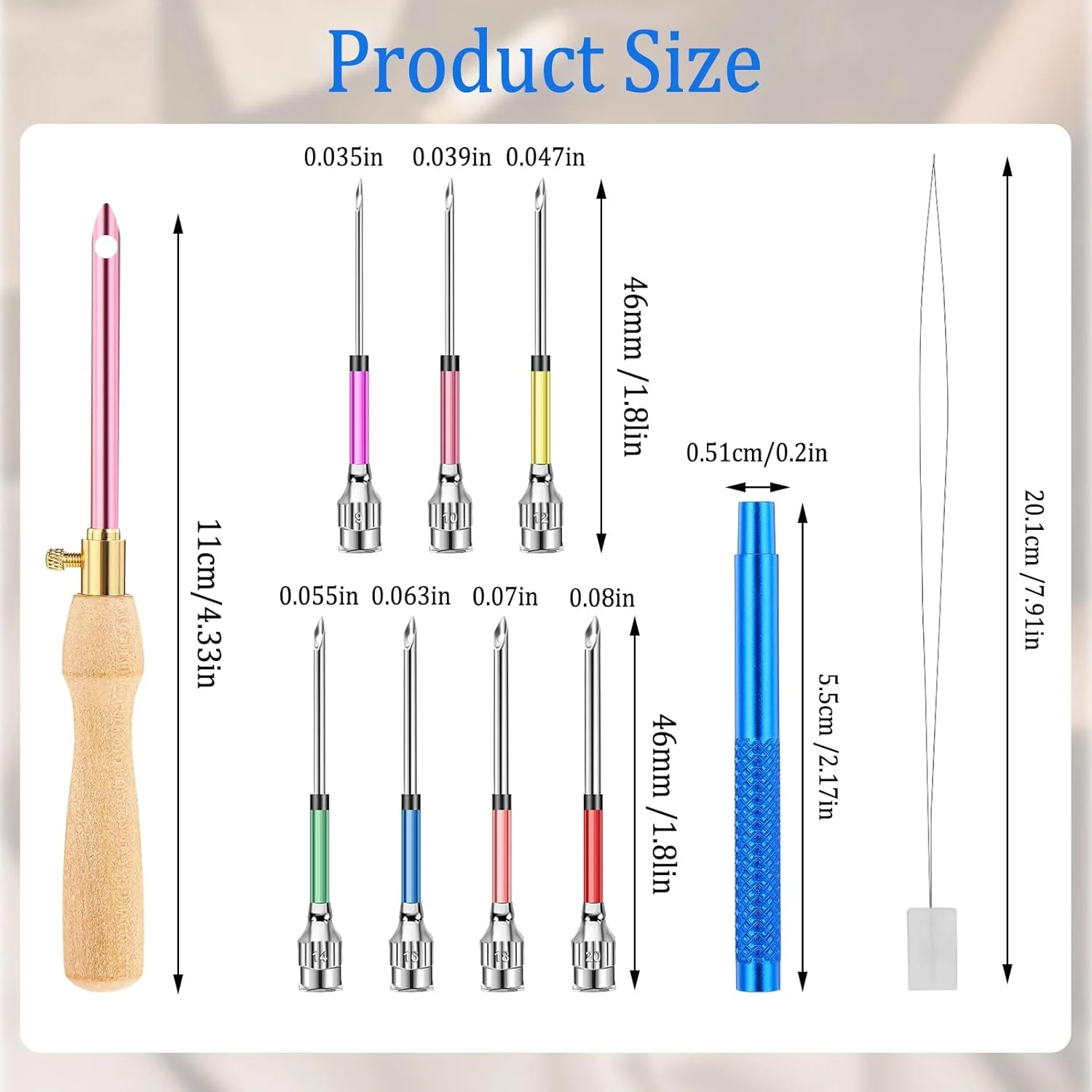 ست سوزن پانچ COMNICO شامل 10 قطعه، کیت گلدوزی پانچ، ابزار سوزن پانچ قابل تنظیم با 7 سایز سری سوزن، ابزار سوزن هنری خیاطی، قلم گلدوزی دسته چوبی برای نخ دندان، کوک متقاطع، کاردستی DIY ست سوزن پانچ COMNICO شامل 10 قطعه، کیت گلدوزی پانچ، ابزار سوزن پانچ قابل تنظیم با 7 سایز سری سوزن، ابزار سوزن هنری خیاطی، قلم گلدوزی دسته چوبی برای نخ دندان، کوک متقاطع، کاردستی DIY