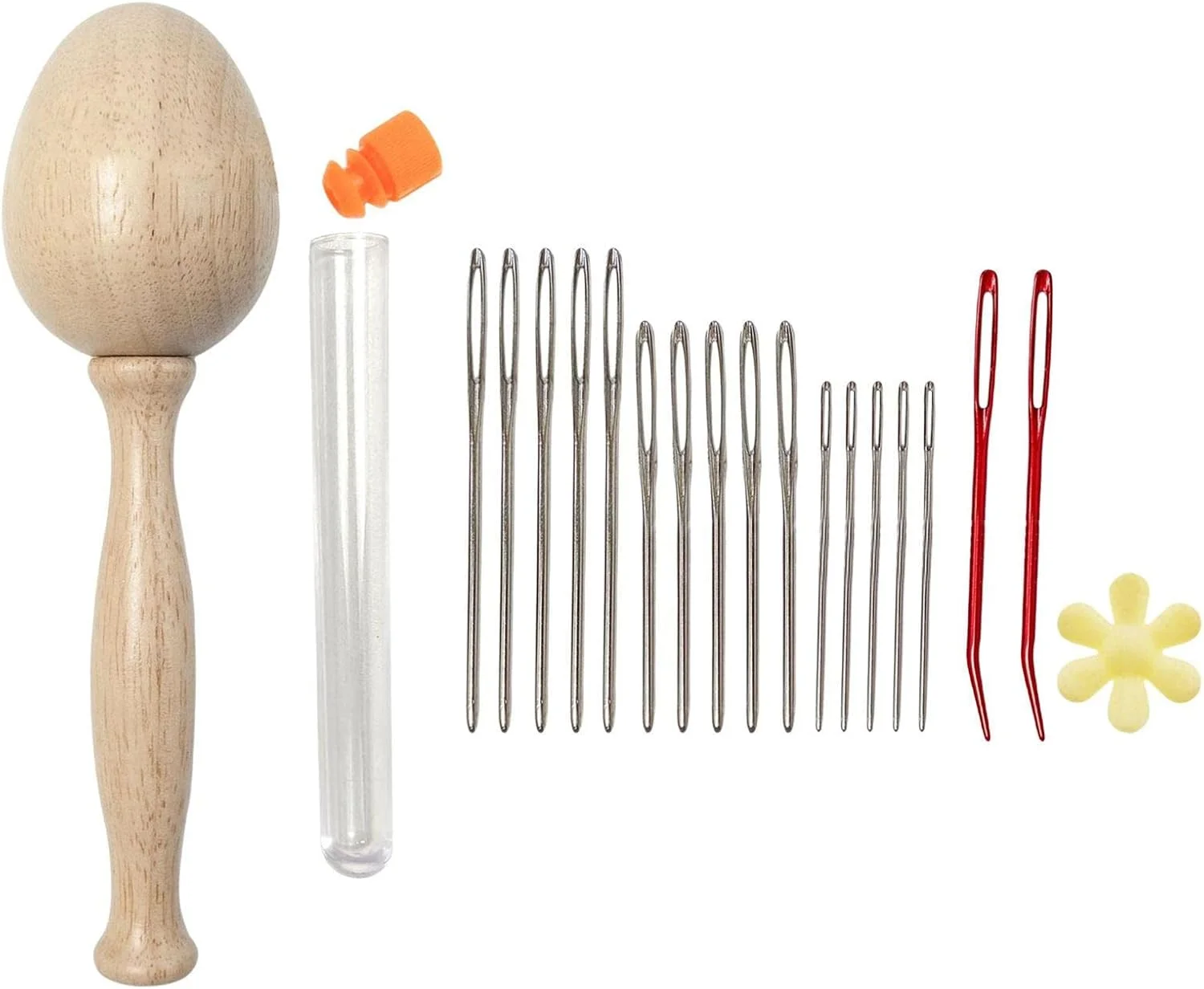 تخم مرغ وصله، ست سوزن وصله چوبی، لوازم وصله چوبی برای جوراب لباس وصله بزرگسالان کودکان دارنر کلاس صنایع دستی DIY مسافرت مراقبت از خیاطی خانگی