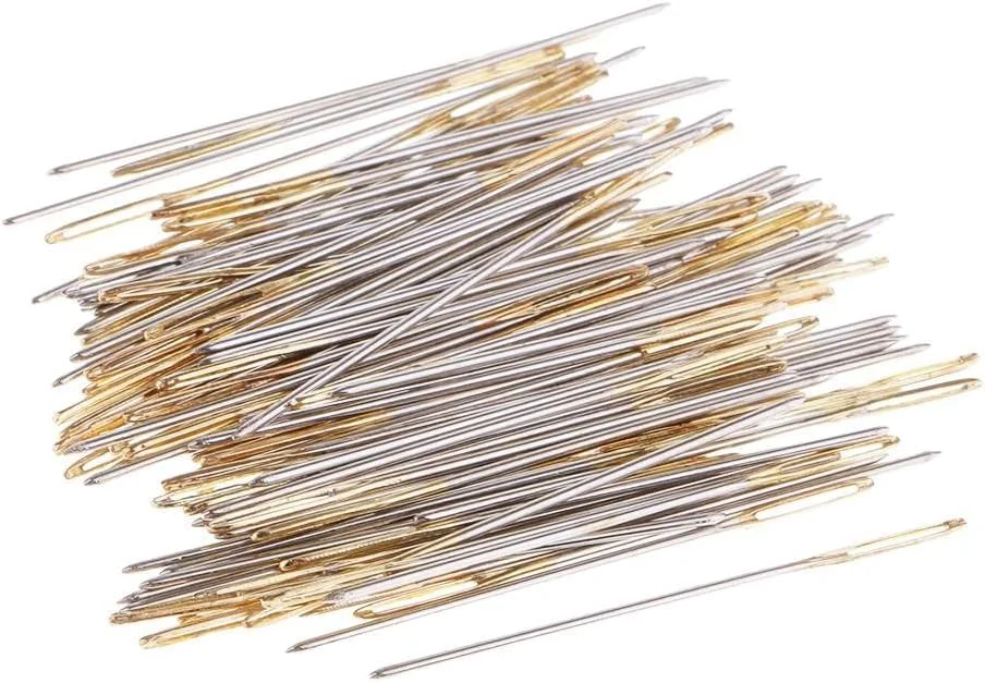 220 عدد سوزن گلدوزی و کوبلن چشم بزرگ در سایزهای 24، 26 و 28، رنگ نقره ای و طلایی، در جعبه شفاف 220 عدد سوزن گلدوزی و کوبلن چشم بزرگ در سایزهای 24، 26 و 28، رنگ نقره ای و طلایی، در جعبه شفاف