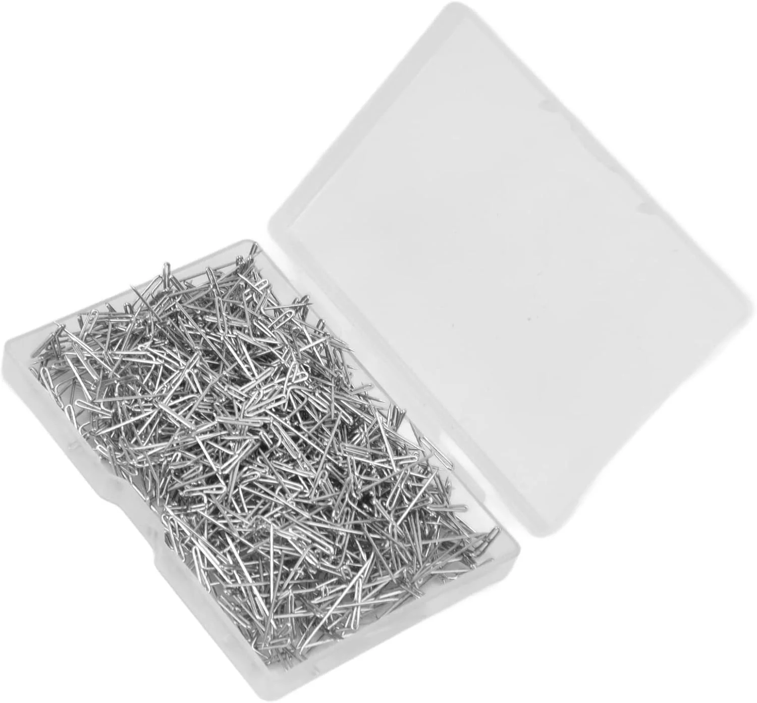 سوزن های تی شکل استیل ضد زنگ Syrisora، 500 عدد، 27 میلی متر / 1.06 اینچ، سوزن های تی شکل کلاه گیس با جعبه پلاستیکی برای خیاطی و مدل سازی