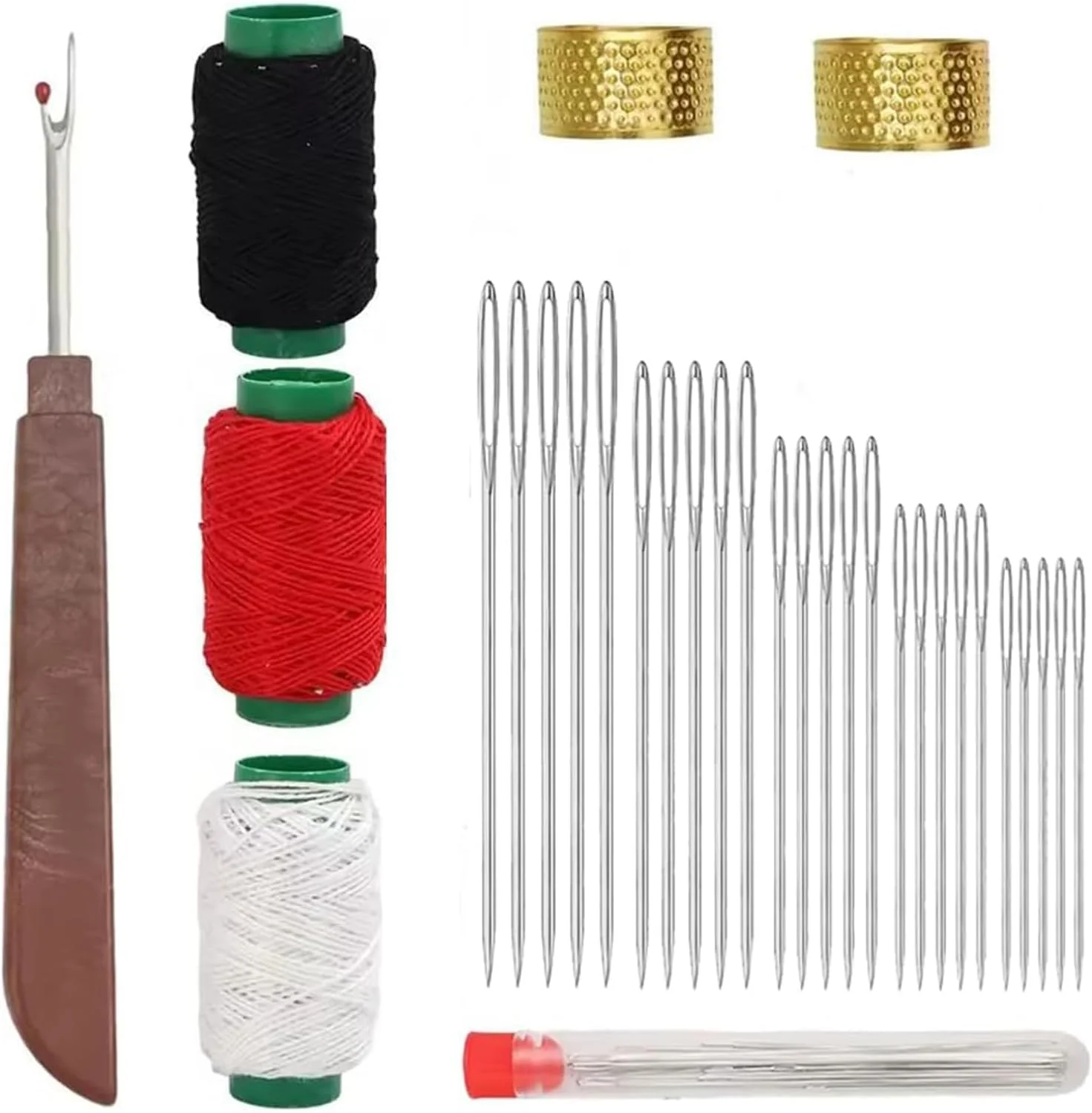 ست سوزن خیاطی استیل چشم بزرگ، ست 31/34/36 سوزن استیل چند منظوره برای خیاطی دستی، ست سوزن های لحاف دوزی و خیاطی دست ساز بلند و نازک برای خیاطی های DIY (36 عددی) ست سوزن خیاطی استیل چشم بزرگ، ست 31/34/36 سوزن استیل چند منظوره برای خیاطی دستی، ست سوزن های لحاف دوزی و خیاطی دست ساز بلند و نازک برای خیاطی های DIY (36 عددی)
