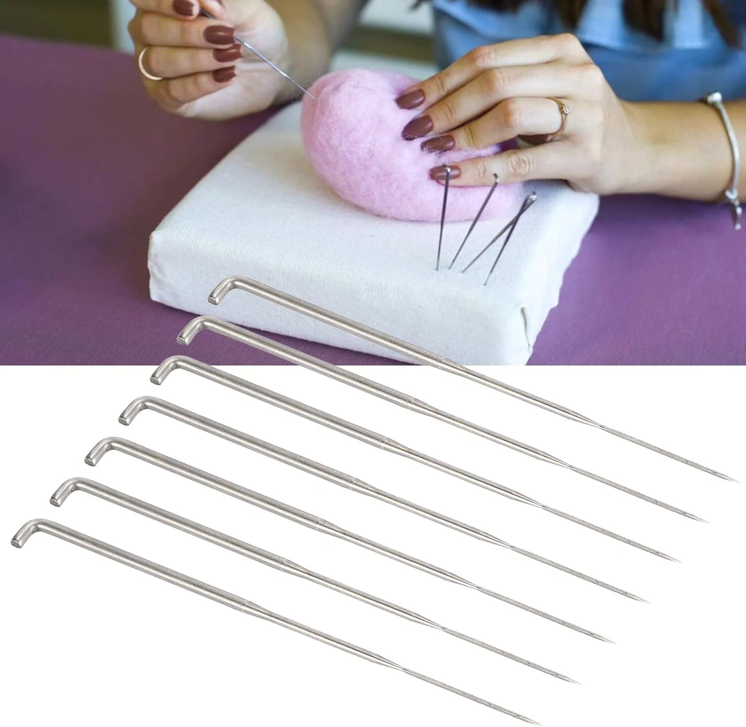 ابزار نمد دوزی سوزنی FEIP، سوزن های شکل مناسب با 7 عدد برای نخ قلاب بافی، شکل دهی و پیرایش برای اکثر افراد ابزار نمد دوزی سوزنی FEIP، سوزن های شکل مناسب با 7 عدد برای نخ قلاب بافی، شکل دهی و پیرایش برای اکثر افراد