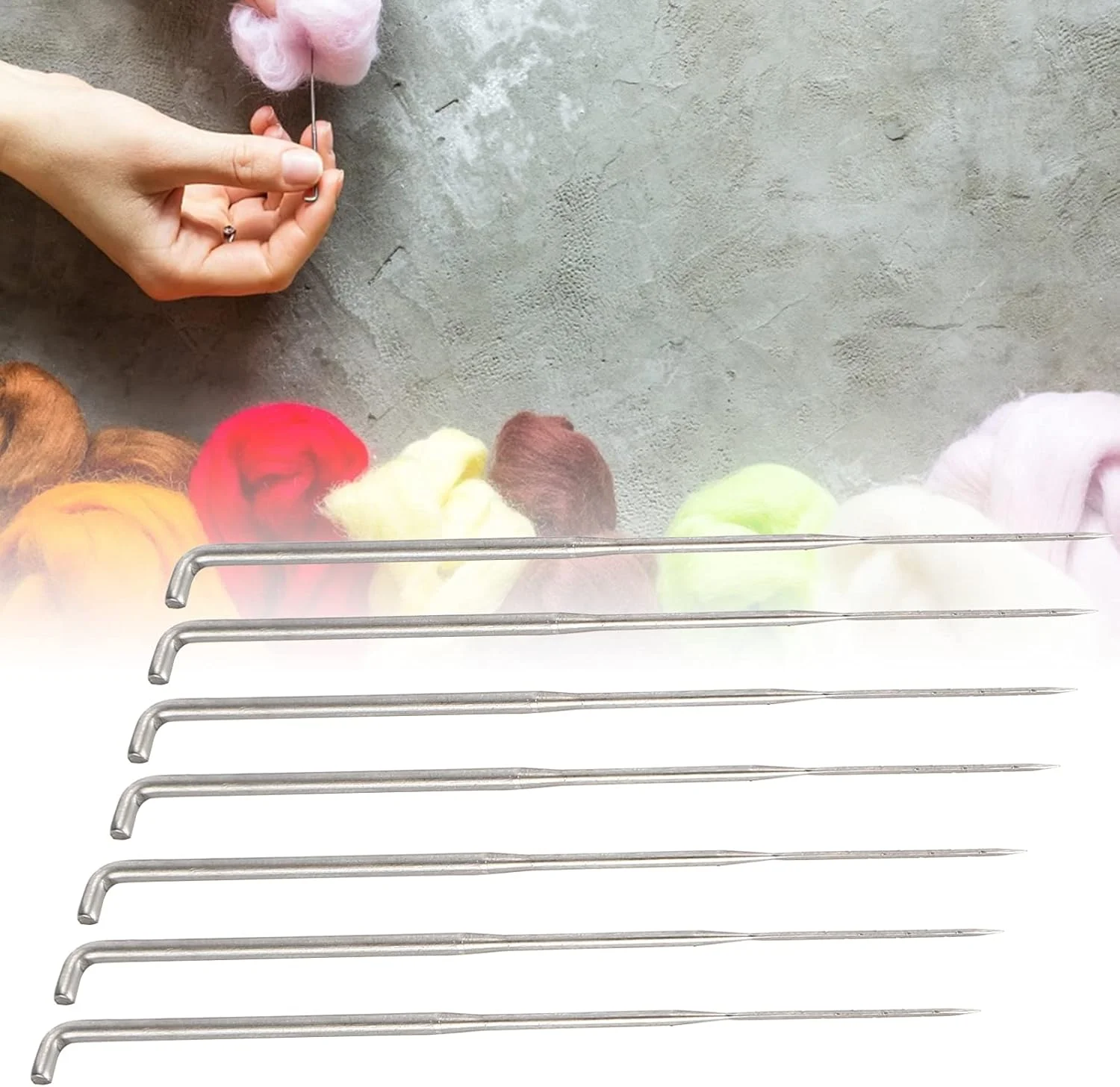 ابزار نمد دوزی سوزنی FEIP، سوزن های شکل مناسب با 7 عدد برای نخ قلاب بافی، شکل دهی و پیرایش برای اکثر افراد ابزار نمد دوزی سوزنی FEIP، سوزن های شکل مناسب با 7 عدد برای نخ قلاب بافی، شکل دهی و پیرایش برای اکثر افراد