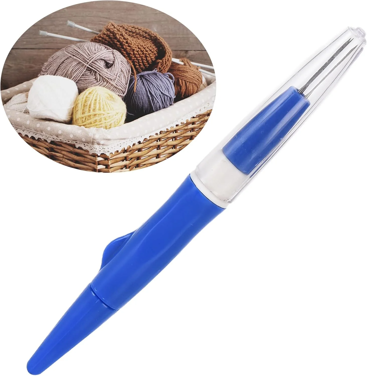 3 سوزن نمد دوزی با دسته راحت و آسان، سوزن های نمد دوزی DIY برای پانچ سوزنی خانگی (آبی) 3 سوزن نمد دوزی با دسته راحت و آسان، سوزن های نمد دوزی DIY برای پانچ سوزنی خانگی (آبی)