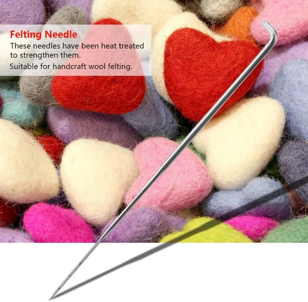 مجموعه 100 عددی سوزن های نمد دوزی، گلدوزی، لوازم جانبی شروع بافتنی DIY (L) مجموعه 100 عددی سوزن های نمد دوزی، گلدوزی، لوازم جانبی شروع بافتنی DIY (L)