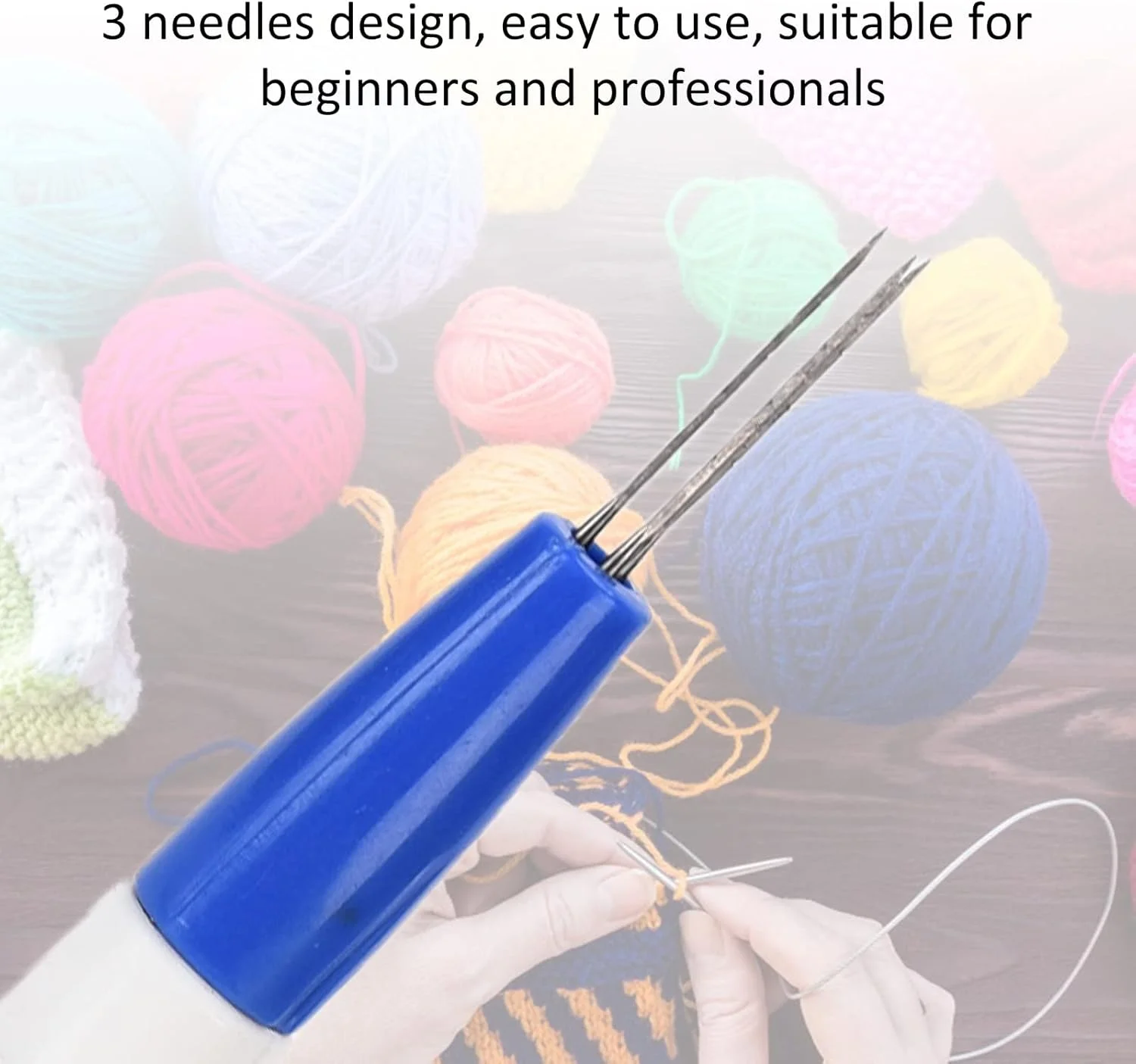 3 سوزن نمد دوزی با دسته راحت و آسان، سوزن های نمد دوزی DIY برای پانچ سوزنی خانگی (آبی) 3 سوزن نمد دوزی با دسته راحت و آسان، سوزن های نمد دوزی DIY برای پانچ سوزنی خانگی (آبی)