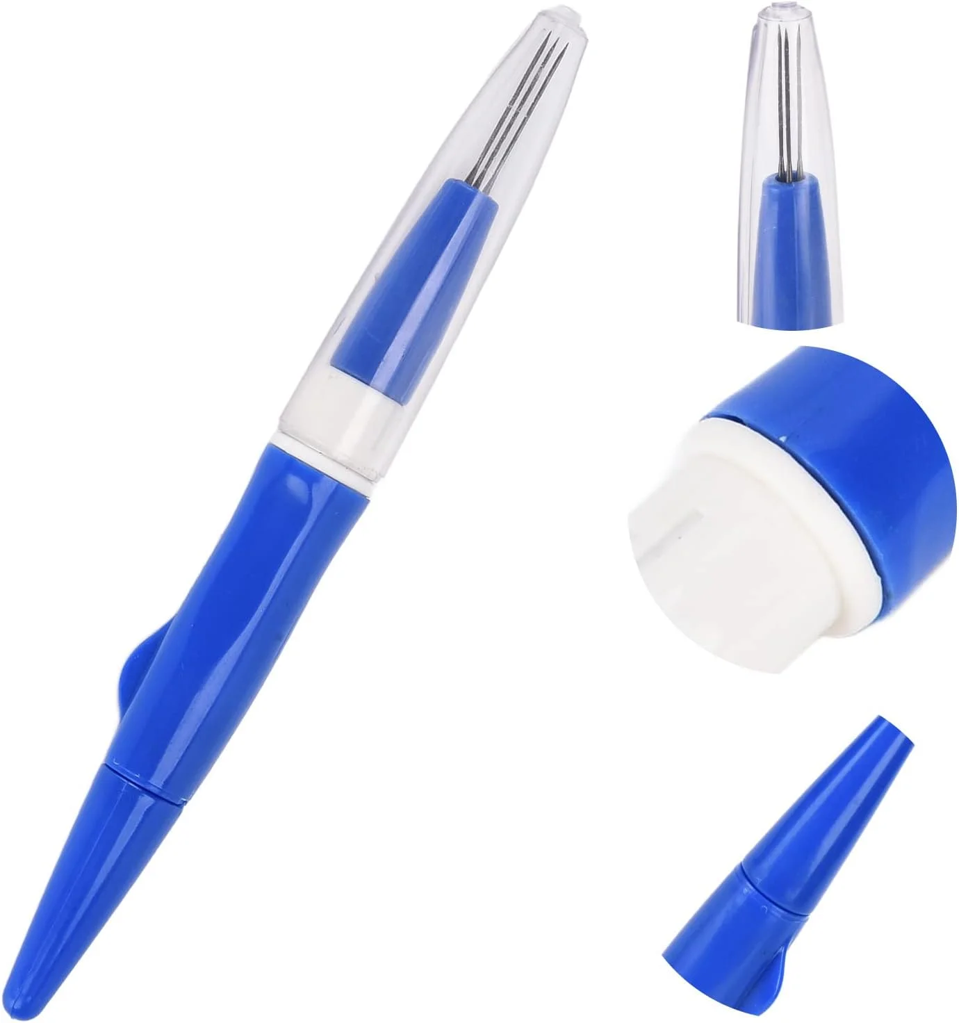 3 سوزن نمد دوزی با دسته راحت و آسان، سوزن های نمد دوزی DIY برای پانچ سوزنی خانگی (آبی) 3 سوزن نمد دوزی با دسته راحت و آسان، سوزن های نمد دوزی DIY برای پانچ سوزنی خانگی (آبی)