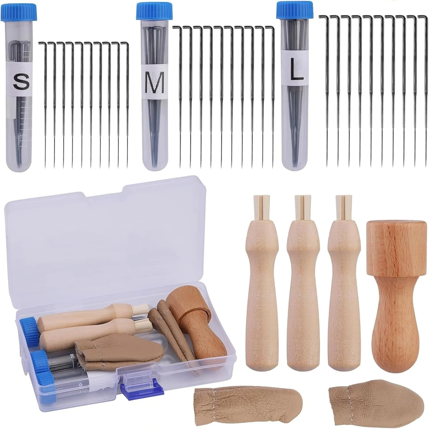 ست سوزن نمد دوزی، سوزن نمد دوزی برای نمد دوزی خشک، ست نمد دوزی خشک، ست سوزن نمد دوزی، دسته سوزن نمدی ساخته شده از چوب، سوزن نمد دوزی برای ست نمد دوزی خشک، ست مبتدی نمد دوزی سوزنی، برای