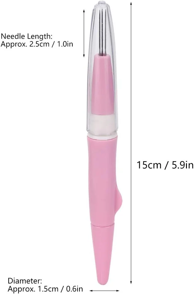 قلم سوزن نمدی، قلم سوزن نمدی پانچ قابل حمل 3 سوزنه، ابزار ساخت کاردستی DIY، لوازم خیاطی صورتی (رنگ: صورتی) قلم سوزن نمدی، قلم سوزن نمدی پانچ قابل حمل 3 سوزنه، ابزار ساخت کاردستی DIY، لوازم خیاطی صورتی (رنگ: صورتی)