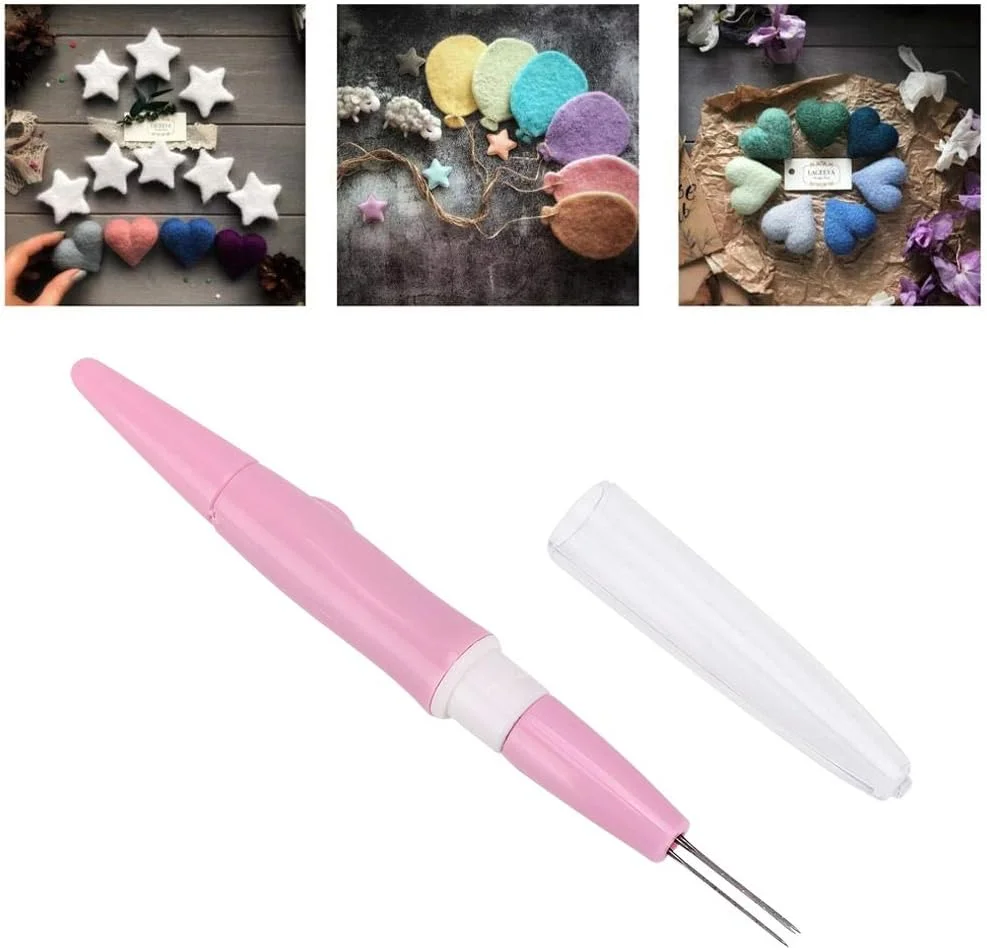قلم سوزن نمدی، قلم سوزن نمدی پانچ قابل حمل 3 سوزنه، ابزار ساخت کاردستی DIY، لوازم خیاطی صورتی (رنگ: صورتی) قلم سوزن نمدی، قلم سوزن نمدی پانچ قابل حمل 3 سوزنه، ابزار ساخت کاردستی DIY، لوازم خیاطی صورتی (رنگ: صورتی)