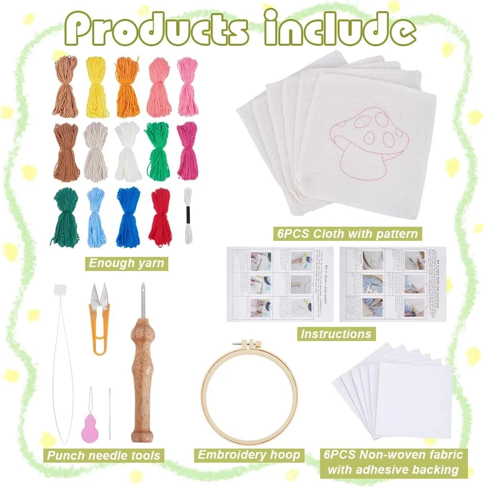 مجموعه FREEBLOSS 6 عددی کیت پانچ سوزنی طرح قارچ، کیت زیر لیوانی پانچ سوزنی، کیت گلدوزی پانچ، کیت پانچ سوزنی فرش، کیت پانچ سوزنی، کیت پانچ سوزنی برای مبتدیان مجموعه FREEBLOSS 6 عددی کیت پانچ سوزنی طرح قارچ، کیت زیر لیوانی پانچ سوزنی، کیت گلدوزی پانچ، کیت پانچ سوزنی فرش، کیت پانچ سوزنی، کیت پانچ سوزنی برای مبتدیان