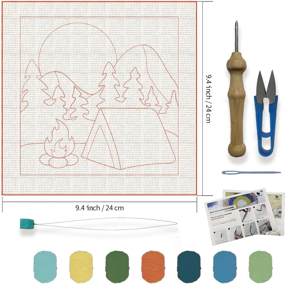 کیت پانچ نیدل DIY فری بلاز، کیت گلدوزی پانچ نیدل طرح کمپینگ، تابلوی دیواری، مناسب برای مبتدیان، گلدوزی پوکه، دکور اتاق طرح قاصدک، دارای قاب کیت پانچ نیدل DIY فری بلاز، کیت گلدوزی پانچ نیدل طرح کمپینگ، تابلوی دیواری، مناسب برای مبتدیان، گلدوزی پوکه، دکور اتاق طرح قاصدک، دارای قاب
