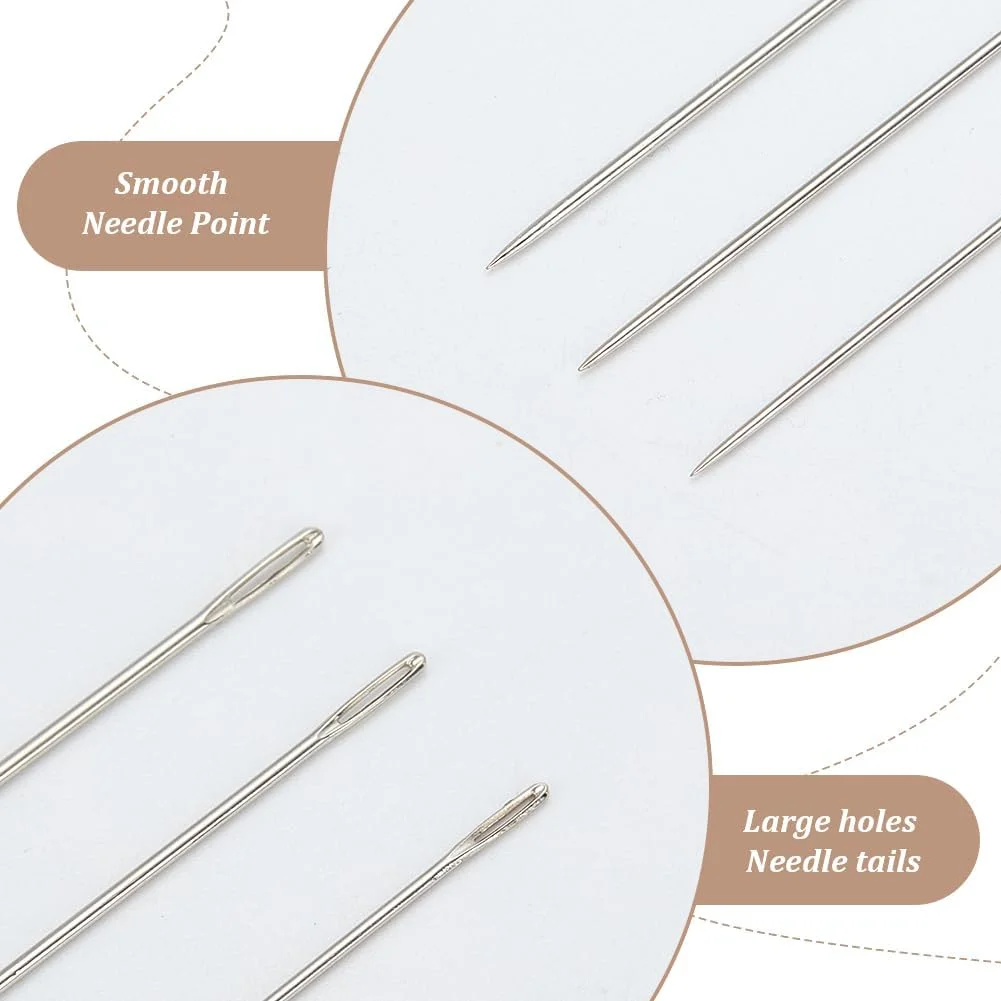 FREEBLOSS 75 عدد سوزن ساشیکو، سوزن های خیاطی دستی، سوزن گلدوزی، سوزن لحاف دوزی با جعبه پلاستیکی برای لوازم خیاطی، 3 سایز مناسب نخ های 4/6/8/10 رشته ای FREEBLOSS 75 عدد سوزن ساشیکو، سوزن های خیاطی دستی، سوزن گلدوزی، سوزن لحاف دوزی با جعبه پلاستیکی برای لوازم خیاطی، 3 سایز مناسب نخ های 4/6/8/10 رشته ای