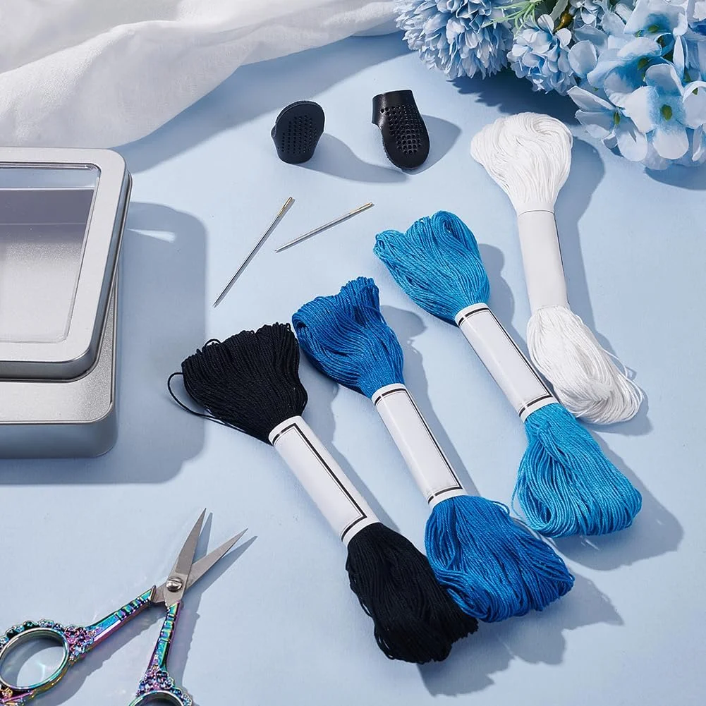 ست کامل ساشیکو FREEBLOSS با 4 رنگ نخ ساشیکو، 2 سوزن، 2 انگشتانه قابل تنظیم، ابزار ساشیکو برای خیاطی دستی، کیت ساشیکو، نخ و سوزن ساشیکو، انگشتانه برای خیاطی مبتدی ست کامل ساشیکو FREEBLOSS با 4 رنگ نخ ساشیکو، 2 سوزن، 2 انگشتانه قابل تنظیم، ابزار ساشیکو برای خیاطی دستی، کیت ساشیکو، نخ و سوزن ساشیکو، انگشتانه برای خیاطی مبتدی