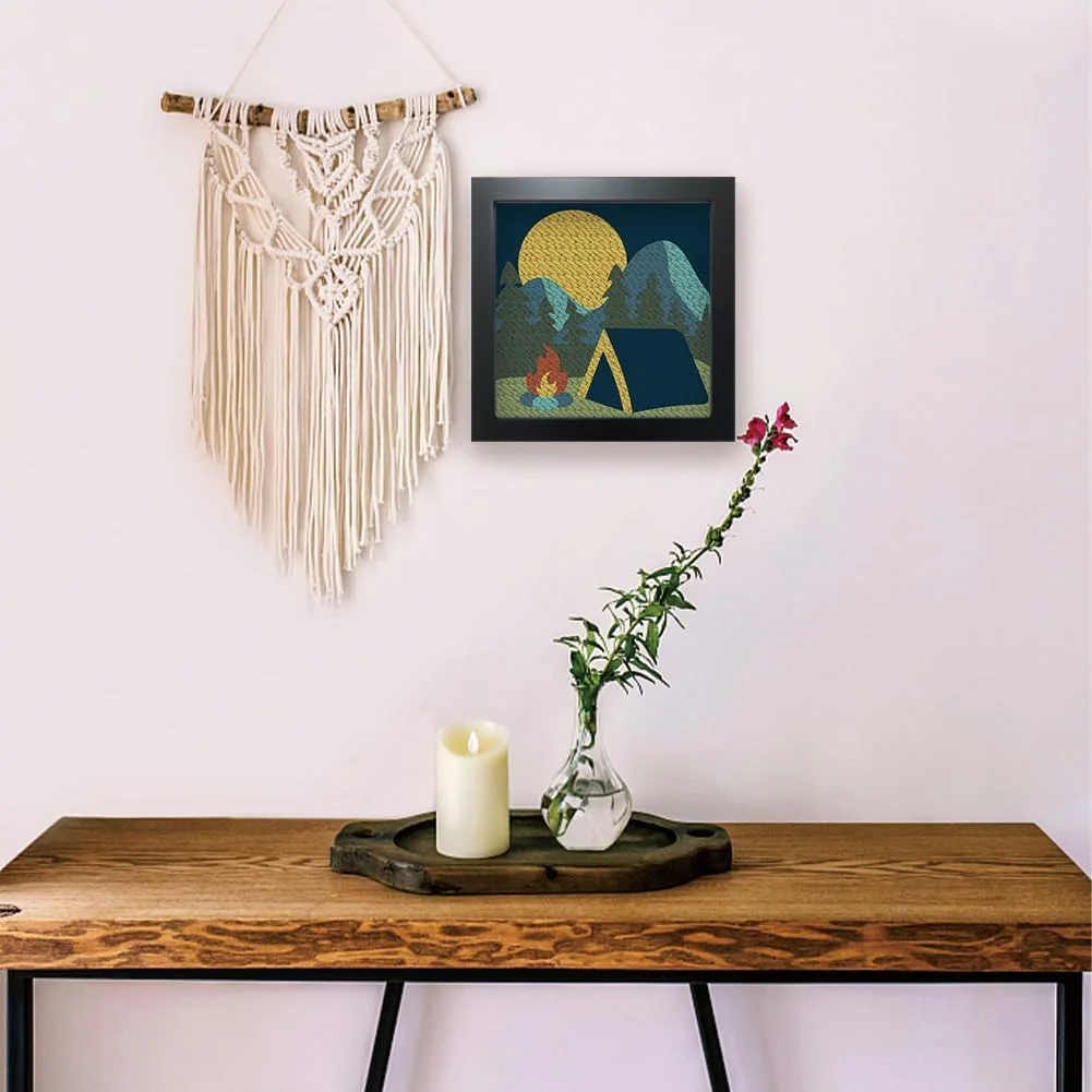 کیت پانچ نیدل DIY فری بلاز، کیت گلدوزی پانچ نیدل طرح کمپینگ، تابلوی دیواری، مناسب برای مبتدیان، گلدوزی پوکه، دکور اتاق طرح قاصدک، دارای قاب کیت پانچ نیدل DIY فری بلاز، کیت گلدوزی پانچ نیدل طرح کمپینگ، تابلوی دیواری، مناسب برای مبتدیان، گلدوزی پوکه، دکور اتاق طرح قاصدک، دارای قاب