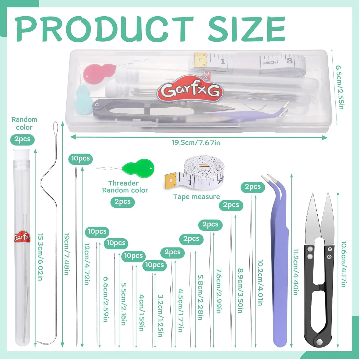 مجموعه سوزن مهره دوزی GarfxG، 50 عدد سوزن مهره دوزی مستقیم، 10 عدد سوزن مهره دوزی تاشو چشم بزرگ به همراه سوزن های منحنی مهره گردان برای ساخت جواهرات، مهره و پولک دوزی و صنایع دستی DIY مجموعه سوزن مهره دوزی GarfxG، 50 عدد سوزن مهره دوزی مستقیم، 10 عدد سوزن مهره دوزی تاشو چشم بزرگ به همراه سوزن های منحنی مهره گردان برای ساخت جواهرات، مهره و پولک دوزی و صنایع دستی DIY