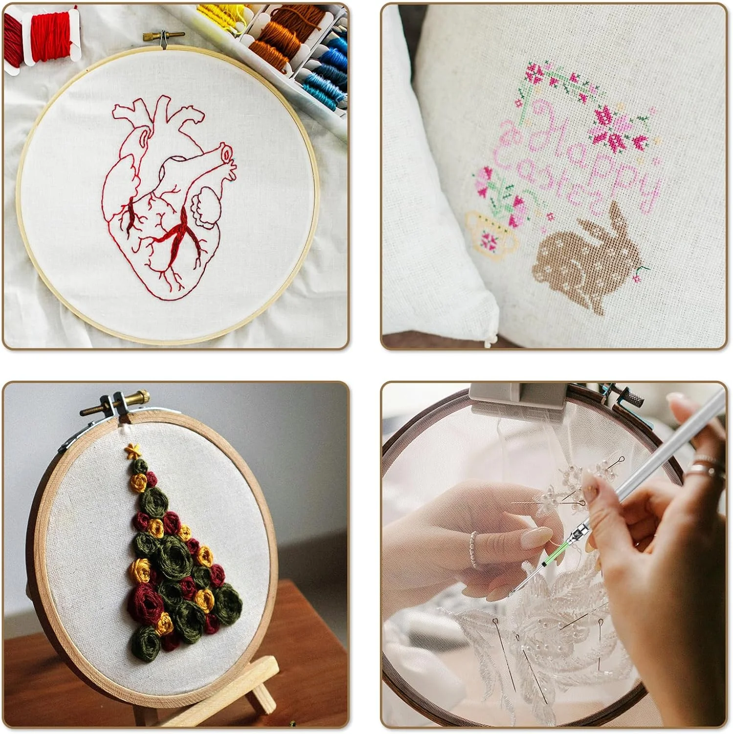 ست سوزن پانچ گسکنور 7 تکه، ست گلدوزی سوزن پانچ با 5 سایز سری سوزن پانچ، ابزار سوزن هنری خیاطی برای مبتدیان بزرگسال، نخ گلدوزی، لوازم صنایع دستی کوک متقاطع ست سوزن پانچ گسکنور 7 تکه، ست گلدوزی سوزن پانچ با 5 سایز سری سوزن پانچ، ابزار سوزن هنری خیاطی برای مبتدیان بزرگسال، نخ گلدوزی، لوازم صنایع دستی کوک متقاطع