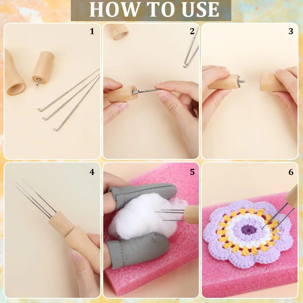 مجموعه سوزن نمد دوزی 30 عددی GORGECRAFT، مجموعه ابزار نمد دوزی، شامل 3 سایز، سوزن های نمد دوزی گیج 36/38/40، دسته چوبی، 150 x 100 x 29 میلی متر، پد فوم نمدی، یک جفت انگشتانه مجموعه سوزن نمد دوزی 30 عددی GORGECRAFT، مجموعه ابزار نمد دوزی، شامل 3 سایز، سوزن های نمد دوزی گیج 36/38/40، دسته چوبی، 150 x 100 x 29 میلی متر، پد فوم نمدی، یک جفت انگشتانه