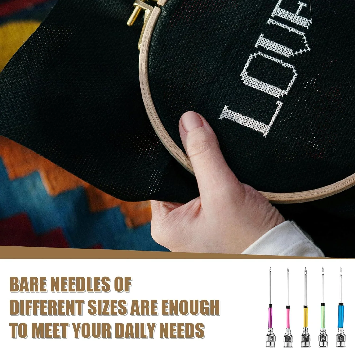 ست سوزن پانچ گسکنور 7 تکه، ست گلدوزی سوزن پانچ با 5 سایز سری سوزن پانچ، ابزار سوزن هنری خیاطی برای مبتدیان بزرگسال، نخ گلدوزی، لوازم صنایع دستی کوک متقاطع ست سوزن پانچ گسکنور 7 تکه، ست گلدوزی سوزن پانچ با 5 سایز سری سوزن پانچ، ابزار سوزن هنری خیاطی برای مبتدیان بزرگسال، نخ گلدوزی، لوازم صنایع دستی کوک متقاطع