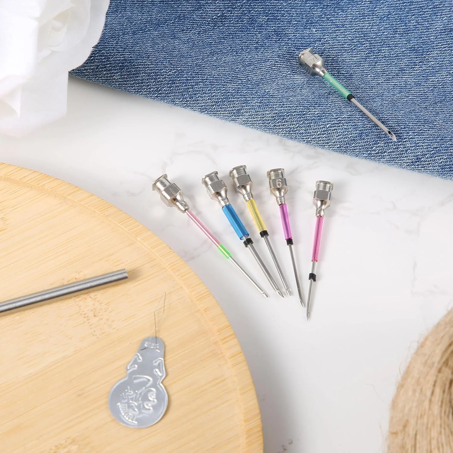 ست سوزن پانچ گسکنور 7 تکه، ست گلدوزی سوزن پانچ با 5 سایز سری سوزن پانچ، ابزار سوزن هنری خیاطی برای مبتدیان بزرگسال، نخ گلدوزی، لوازم صنایع دستی کوک متقاطع ست سوزن پانچ گسکنور 7 تکه، ست گلدوزی سوزن پانچ با 5 سایز سری سوزن پانچ، ابزار سوزن هنری خیاطی برای مبتدیان بزرگسال، نخ گلدوزی، لوازم صنایع دستی کوک متقاطع