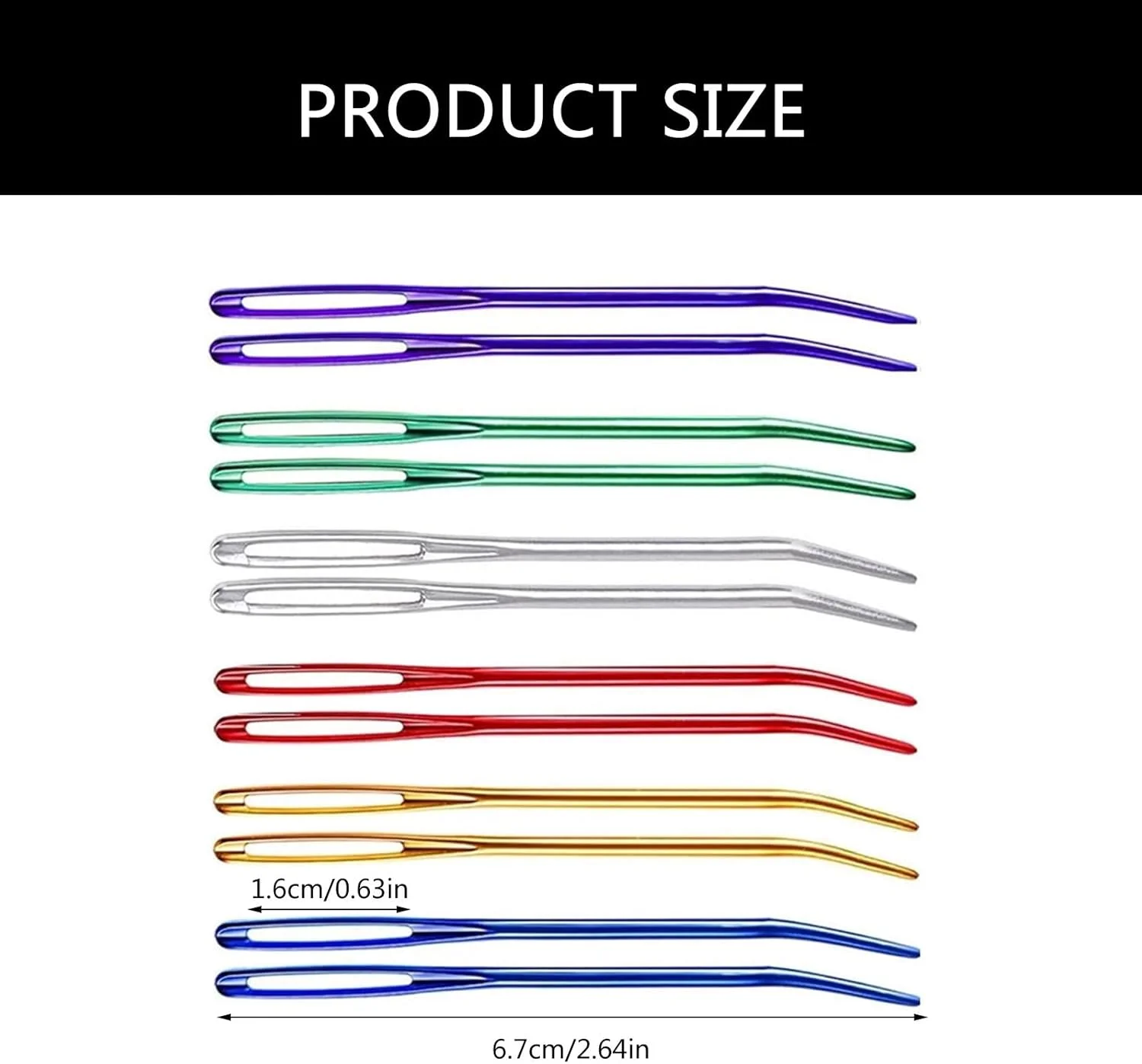 ست سوزن خیاطی هایکی، سوزن چشم بزرگ، سوزن گلدوزی خمیده، سوزن رفو برای خیاطی پشم، بافتنی و قلاب بافی ست سوزن خیاطی هایکی، سوزن چشم بزرگ، سوزن گلدوزی خمیده، سوزن رفو برای خیاطی پشم، بافتنی و قلاب بافی