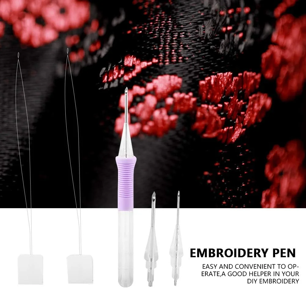 قلم گلدوزی جادویی GZDZHP، مجموعه سوزن پانچ قلم گلدوزی روسی، ابزار کاردستی بافتنی و خیاطی DIY قلم گلدوزی جادویی GZDZHP، مجموعه سوزن پانچ قلم گلدوزی روسی، ابزار کاردستی بافتنی و خیاطی DIY