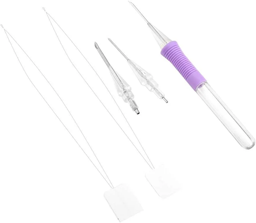 قلم گلدوزی جادویی GZDZHP، مجموعه سوزن پانچ قلم گلدوزی روسی، ابزار کاردستی بافتنی و خیاطی DIY قلم گلدوزی جادویی GZDZHP، مجموعه سوزن پانچ قلم گلدوزی روسی، ابزار کاردستی بافتنی و خیاطی DIY