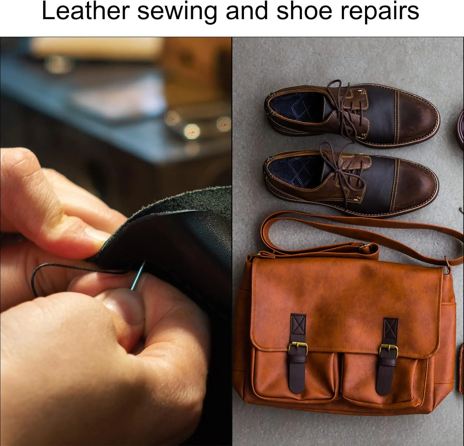 ست ابزار دوخت و تعمیر کفش چرمی دست ساز HARFINGTON با 3 سوزن درفش خیاطی و 3 دسته مسی ست ابزار دوخت و تعمیر کفش چرمی دست ساز HARFINGTON با 3 سوزن درفش خیاطی و 3 دسته مسی