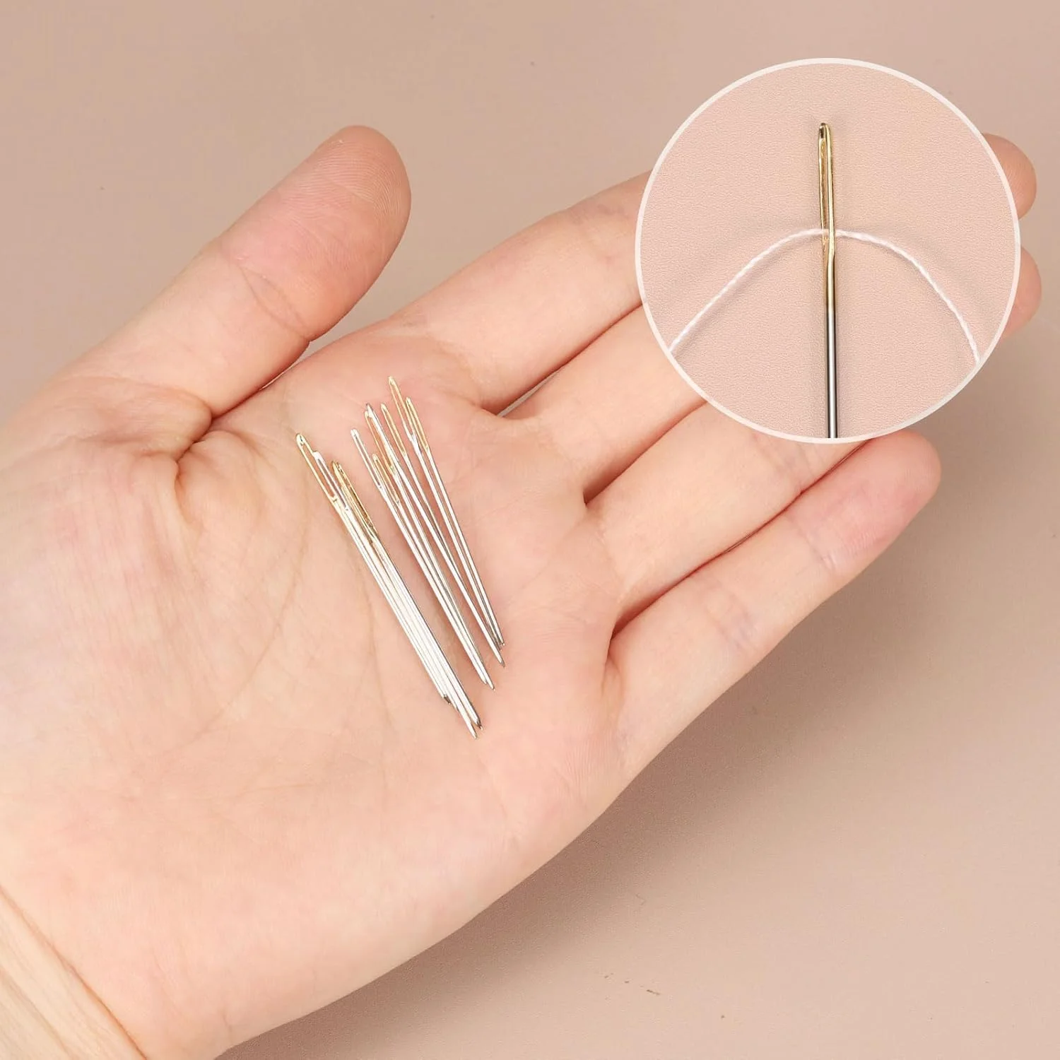 هارفینگتون 50 عدد سوزن روکش دوزی قطر 0.76 میلی متر طول 37 میلی متر (1.46 اینچ) سوزن های دستی دوخت و دوزندگی چشم بزرگ استیل ضد زنگ برای چرم، ملیله دوزی، گلدوزی، تافتینگ، نقره ای هارفینگتون 50 عدد سوزن روکش دوزی قطر 0.76 میلی متر طول 37 میلی متر (1.46 اینچ) سوزن های دستی دوخت و دوزندگی چشم بزرگ استیل ضد زنگ برای چرم، ملیله دوزی، گلدوزی، تافتینگ، نقره ای