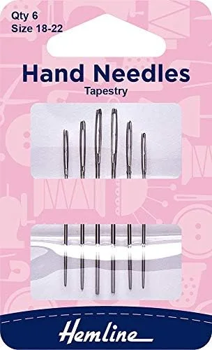 سوزن های دستی Hemline، سوزن های ملیله دوزی سایز 18-22، بسته 6 عددی (203.1822)