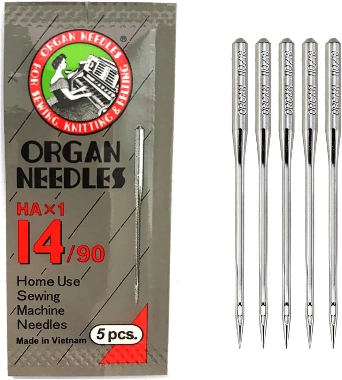 سوزن چرخ خیاطی خانگی | یک طرف تخت | سایز 14 | HAx1-14/90 | بسته 5 عددی | یک طرف تخت سوزن چرخ خیاطی خانگی | یک طرف تخت | سایز 14 | HAx1-14/90 | بسته 5 عددی | یک طرف تخت