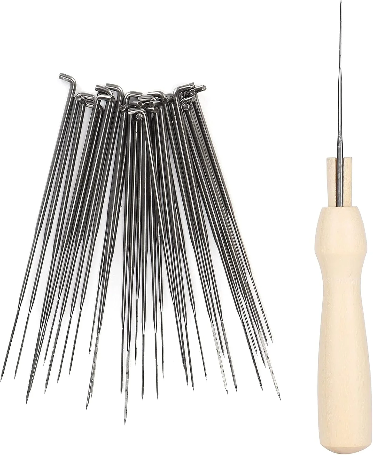 ست سوزن نمد دوزی HOKVJ، ست ابزار نمد دوزی 9 سانتی متر / 8.6 سانتی متر / 7.9 سانتی متر، لوازم نمد دوزی پشمی، سوزن های نمد دوزی برای DIY و صنایع دستی برای ساخت الگوهای نمدی