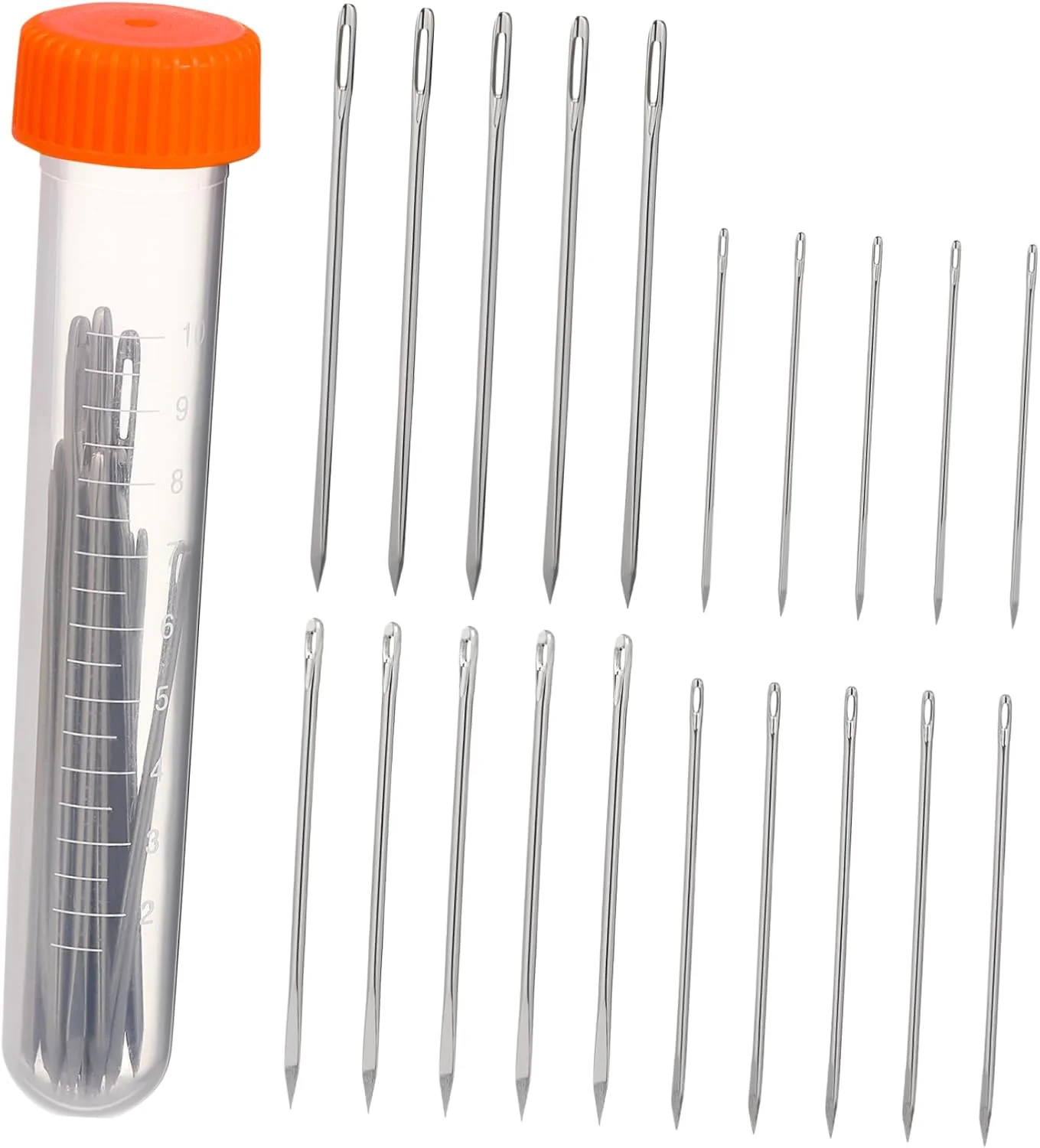 ست سوزن چرم دوزی IMIKEYA، 20 عدد سوزن گلدوزی مثلثی در بطری، 4 سایز برای پروژه های دوخت و دوز