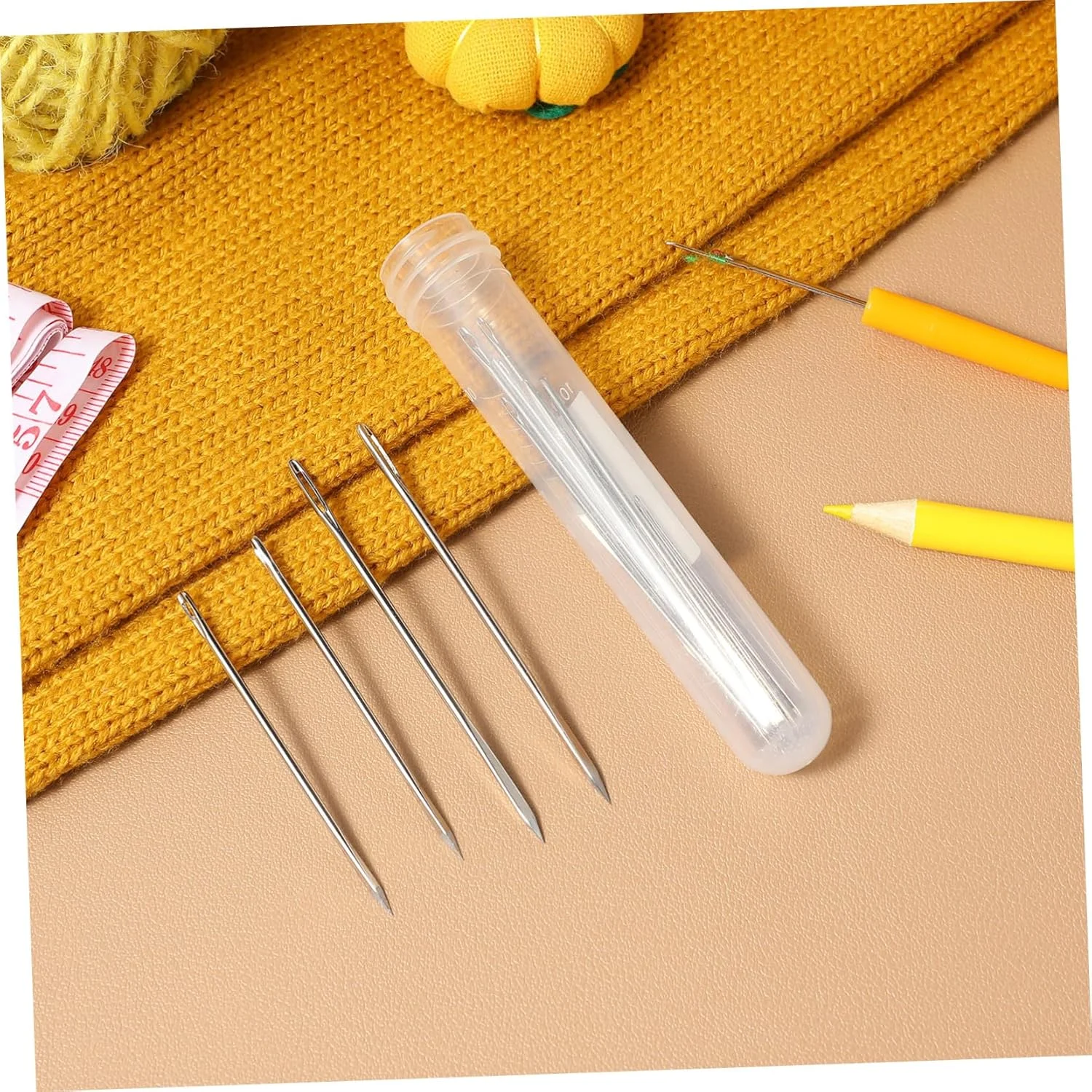 ست سوزن چرم دوزی IMIKEYA، 20 عدد سوزن گلدوزی مثلثی در بطری، 4 سایز برای پروژه های دوخت و دوز ست سوزن چرم دوزی IMIKEYA، 20 عدد سوزن گلدوزی مثلثی در بطری، 4 سایز برای پروژه های دوخت و دوز