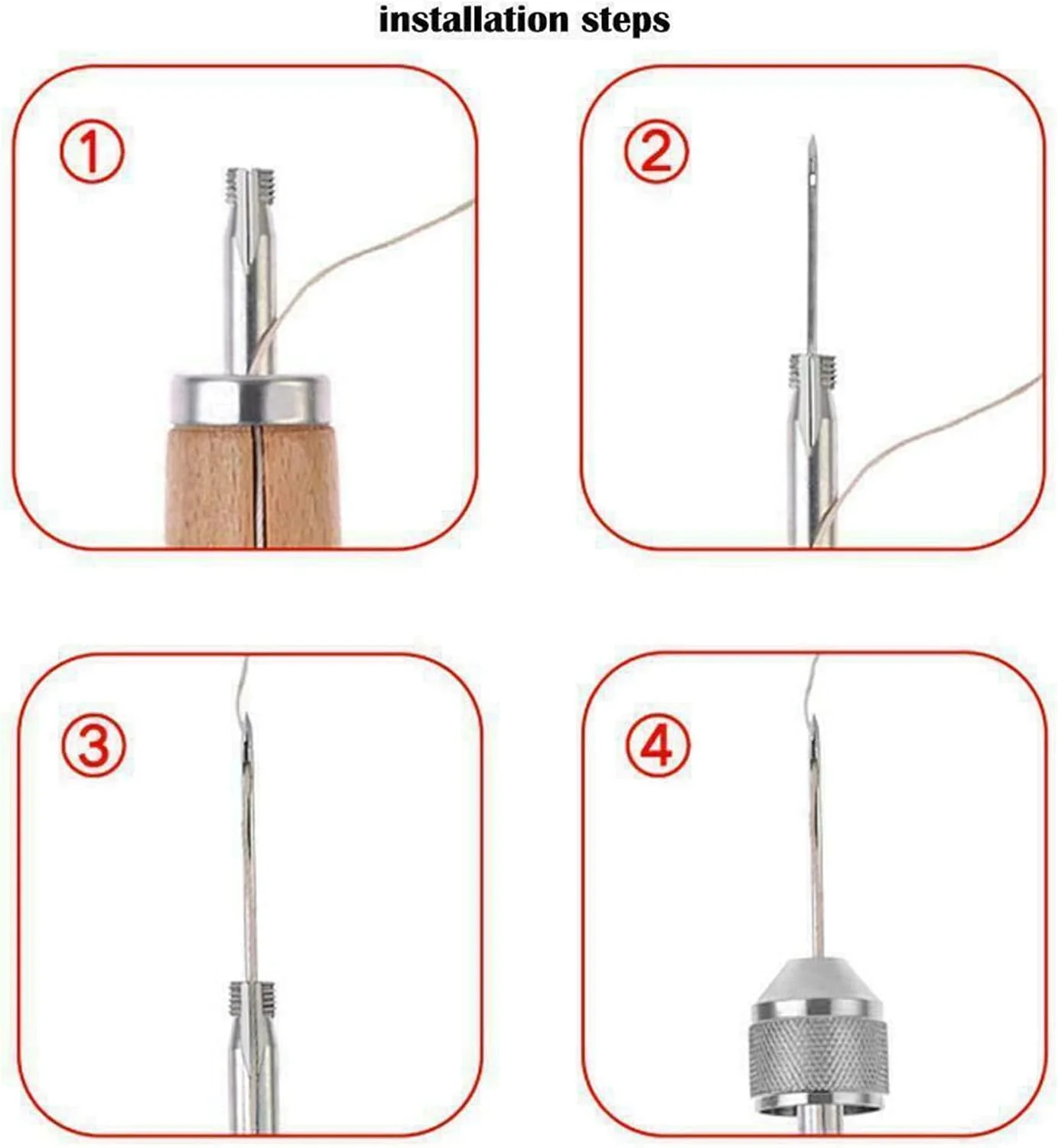 کیت ابزار حرفه ای Irovami، ابزار خیاطی شامل سوزن، نخ موم زده، مناسب برای تعمیرات DIY کیت ابزار حرفه ای Irovami، ابزار خیاطی شامل سوزن، نخ موم زده، مناسب برای تعمیرات DIY