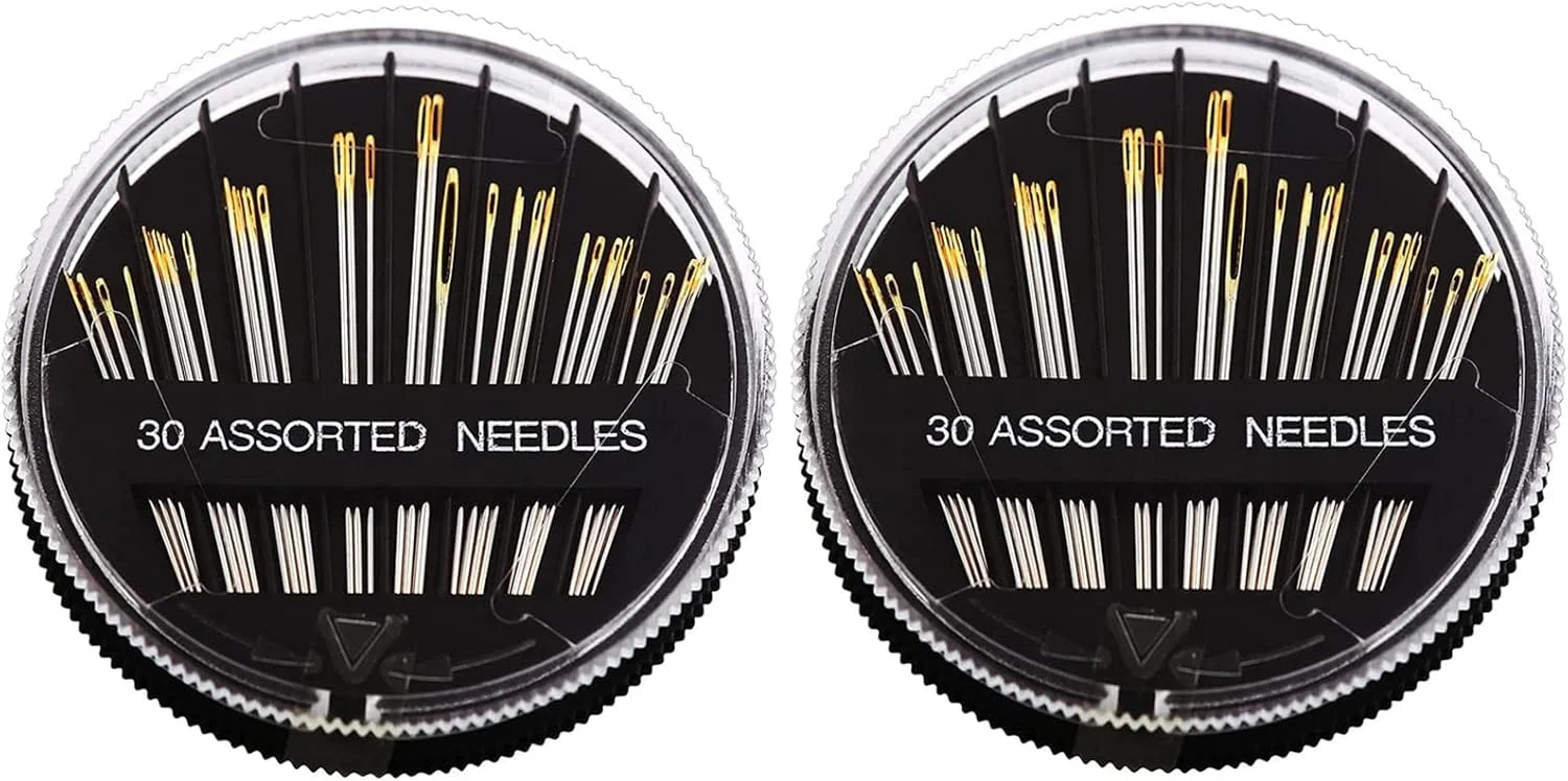سوزن خیاطی دستی Jiahesu، 60 عدد سوزن های چشم بزرگ فولادی نخ سوزن های خیاطی سوزن لحاف دوزی برای پروژه های دوخت و گلدوزی