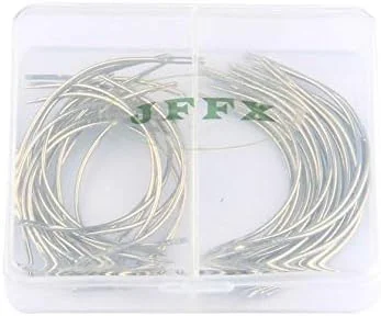 JFFX 50 عدد سوزن های خمیده C برای ساخت کلاه گیس، سوزن های بافت مو برای ساخت کلاه گیس، مسدود کردن بافندگی، مدل سازی و صنایع دستی JFFX 50 عدد سوزن های خمیده C برای ساخت کلاه گیس، سوزن های بافت مو برای ساخت کلاه گیس، مسدود کردن بافندگی، مدل سازی و صنایع دستی