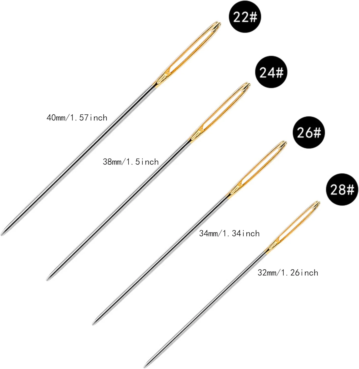 جیگه 80 عدد سوزن گلدوزی چشمی بزرگ طلایی، سوزن های خیاطی دستی با سوزن نخ کن و نخ باز کن برای گلدوزی (سایز 28) جیگه 80 عدد سوزن گلدوزی چشمی بزرگ طلایی، سوزن های خیاطی دستی با سوزن نخ کن و نخ باز کن برای گلدوزی (سایز 28)