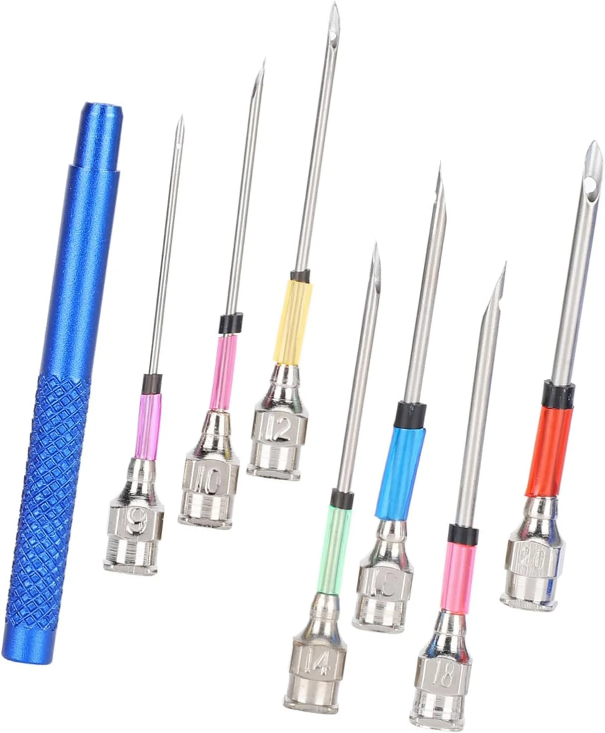 مجموعه سوزن جیاوو 7 سایز سوزن گلدوزی فولادی هنری با دسته برای دوستداران روبان و صنایع دستی مجموعه سوزن جیاوو 7 سایز سوزن گلدوزی فولادی هنری با دسته برای دوستداران روبان و صنایع دستی