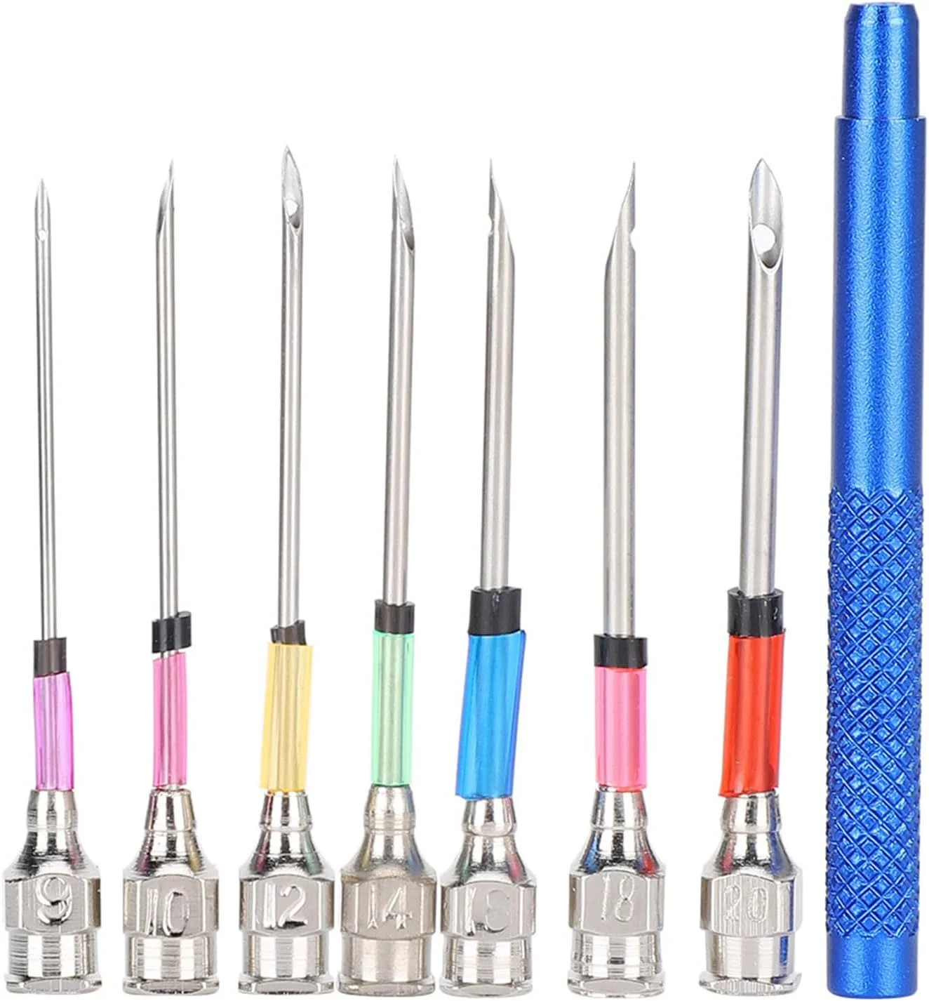 مجموعه سوزن جیاوو 7 سایز سوزن گلدوزی فولادی هنری با دسته برای دوستداران روبان و صنایع دستی مجموعه سوزن جیاوو 7 سایز سوزن گلدوزی فولادی هنری با دسته برای دوستداران روبان و صنایع دستی