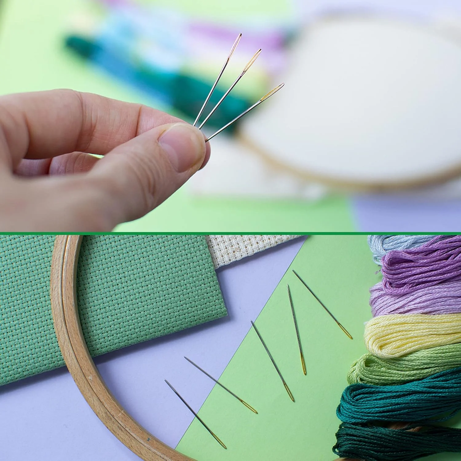 جیگه 80 عدد سوزن گلدوزی چشمی بزرگ طلایی، سوزن های خیاطی دستی با سوزن نخ کن و نخ باز کن برای گلدوزی (سایز 28) جیگه 80 عدد سوزن گلدوزی چشمی بزرگ طلایی، سوزن های خیاطی دستی با سوزن نخ کن و نخ باز کن برای گلدوزی (سایز 28)