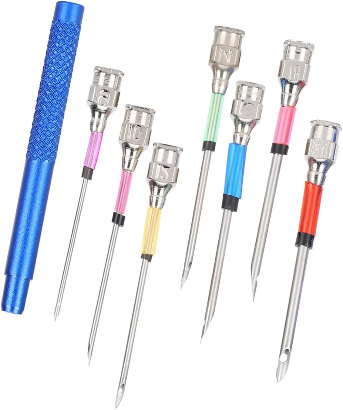 مجموعه سوزن جیاوو 7 سایز سوزن گلدوزی فولادی هنری با دسته برای دوستداران روبان و صنایع دستی مجموعه سوزن جیاوو 7 سایز سوزن گلدوزی فولادی هنری با دسته برای دوستداران روبان و صنایع دستی