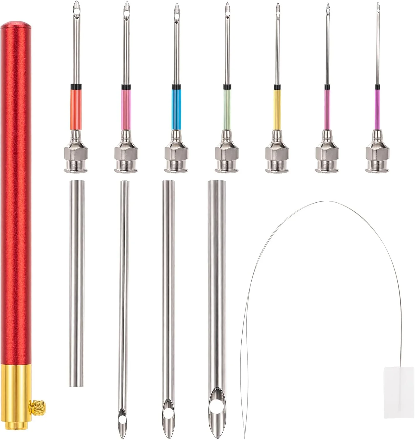 مجموعه ابزار پانچ سوزنی JSRQT شامل 13 قطعه با 7 سایز مختلف، قلم سوزن دوزی DIY، سوزن های پانچ، نخ دندان، کوک متقاطع، مجموعه سوزن های پانچ دستی DIY برای بزرگسالان و مبتدیان