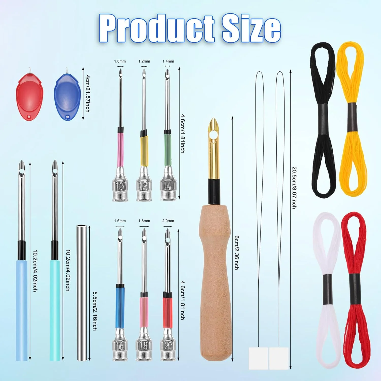 سری ابزار پانچ سوزنی JSRQT شامل 18 عدد سری پانچ سوزنی برای بزرگسالان مبتدی، گلدوزی پانچ قابل تنظیم، نخ استارتر، کوک متقاطع، هنر خیاطی DIY، خودکارهای جادویی با دسته، لوازم نخ دوزی فرش سری ابزار پانچ سوزنی JSRQT شامل 18 عدد سری پانچ سوزنی برای بزرگسالان مبتدی، گلدوزی پانچ قابل تنظیم، نخ استارتر، کوک متقاطع، هنر خیاطی DIY، خودکارهای جادویی با دسته، لوازم نخ دوزی فرش